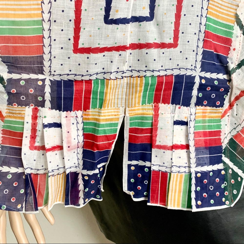 Vintage Tea Linen Patchwork Apron - image 6